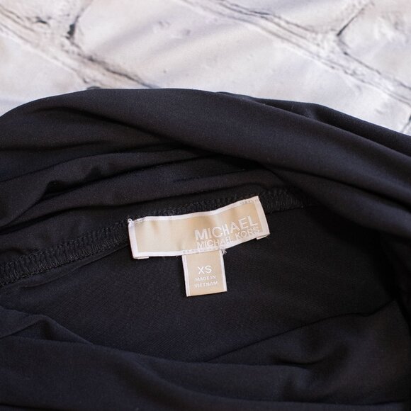 Michael Kors Womens Asymmetrical Strapless Maxi Skirt Dress Black Size XS - Picture 12 of 14